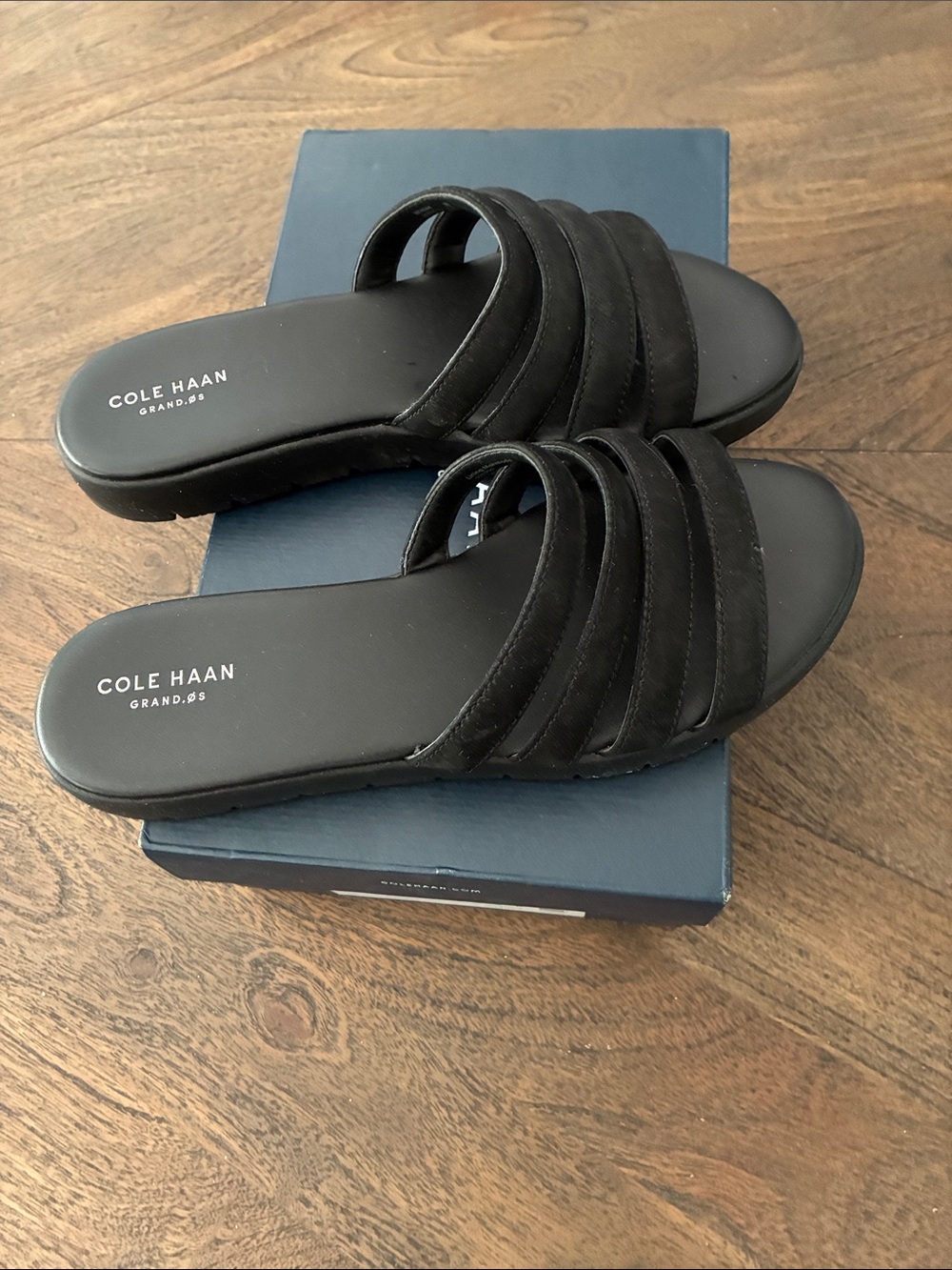 Cole Haan ZeroGrand Black Quilted Slide Mules
